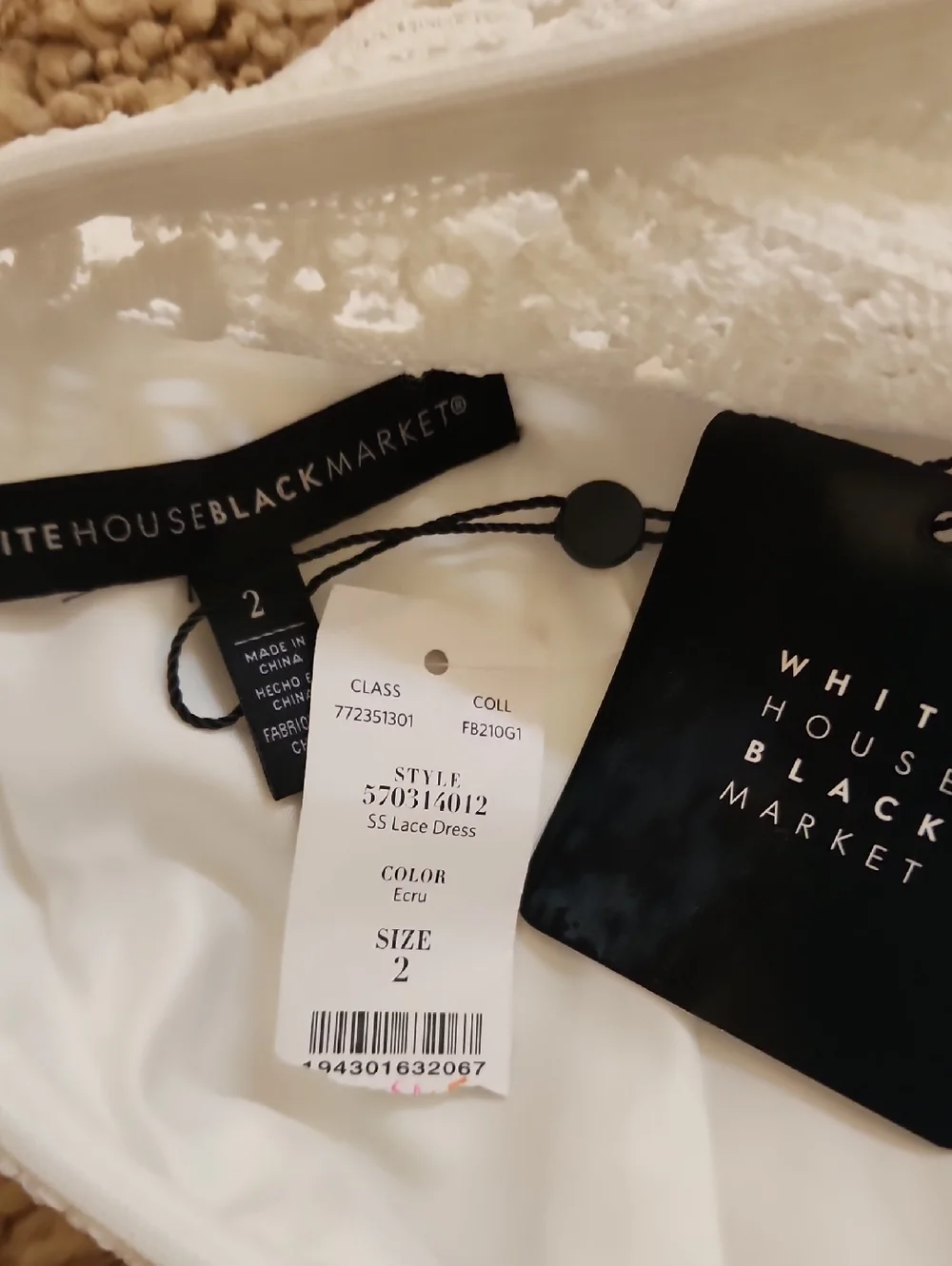 White House Black Market White Lace Dress - Picture 5 of 9